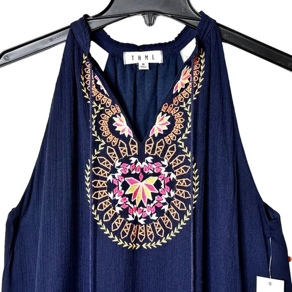 Stitch Fix THML Roonie Lined Boho Embroidered Dress - M - NWT - Picture 5 of 12